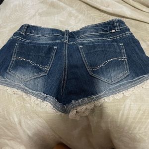 blue shorts